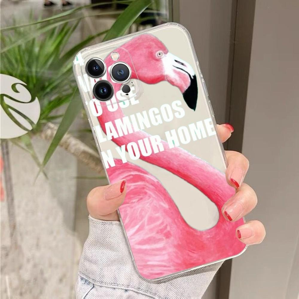 Fashion Flamingo Phone Case For IPhone 15 13 14 Pro Max XS XR 12 11 Pro 13 Mini 6 7 8 Plus Soft Clear Back Cover