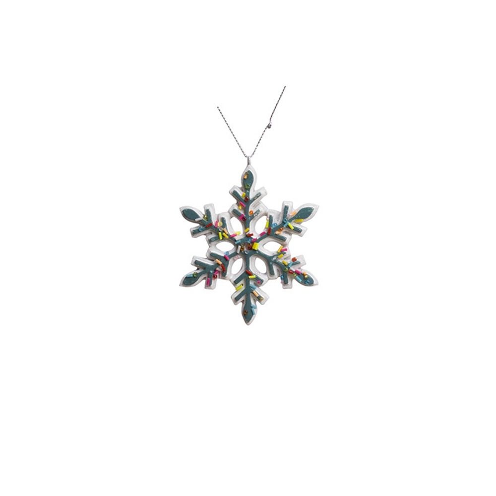 Snowflake Donut Christmas Tree Ornaments Small Christmas Decoration Resin Christmas Cottage  Party