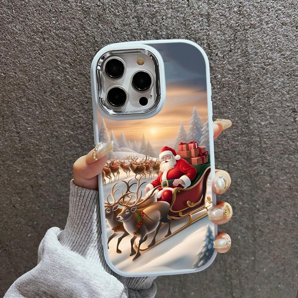 

N103 Новогодний Веселый Рождественский дизайн Мягкие чехлы для телефонов iPhone 16 Pro Xiaomi 11 Lite Redmi 13C Note 11s Покрытие Рамка Защитная крышка для камеры Задняя крышка Redmi Note 12 4G