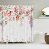 Tropical Leaves Palm Tree Bird Animals Pattern Shower Curtains Bathroom Curtain Waterproof Frabic Bath Bathroom Curtains