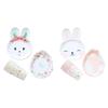 24Pcs Easter Rabbit Eggs Tableware Set Easter Bunny Eggs Plates and Cups for Picnics Apartment Dorm Festivals Family Reunions