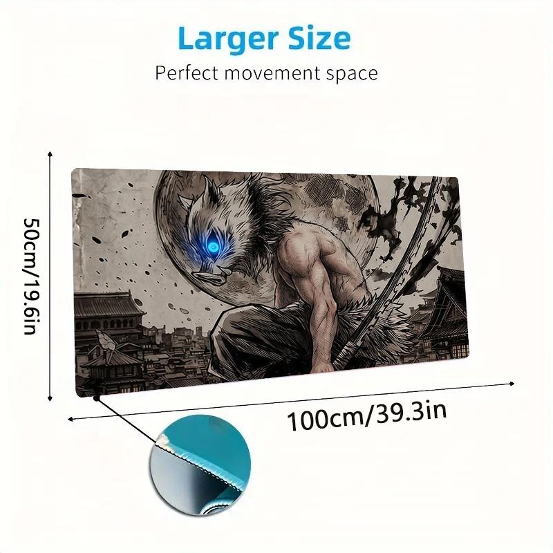 Inosuke Hashibira Print  Cushion Non-slip Laptop Tablet Big Mousepad XXL Mat Mini PC Playmat With Lock edge