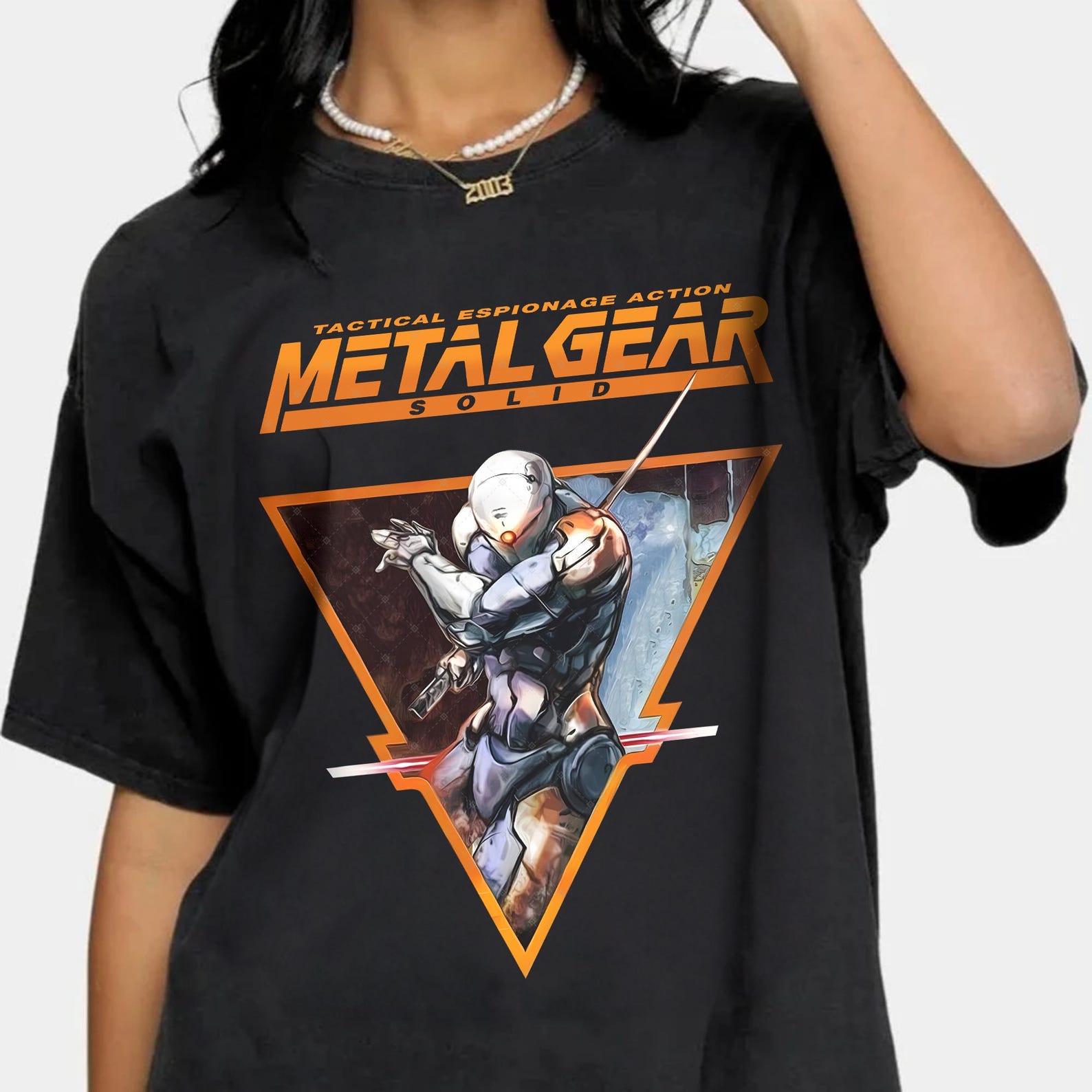 Metal Gear Solid Snake Cyborg T shirts, Metal Gear Summer Tees, Unisex Metal Gear Solid Vintage Shirt, Cotton Clothing Vintage Printed Shirt 4XL