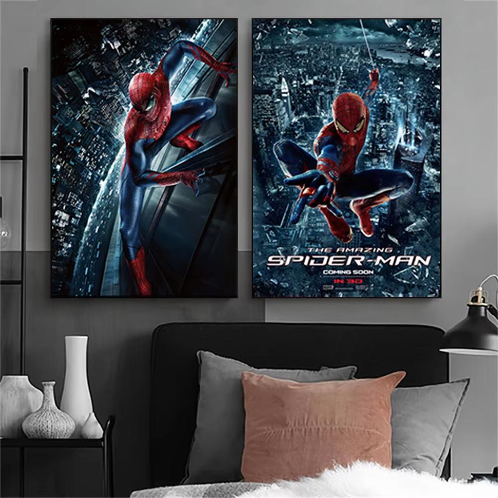 Marvel SpiderMan Καμβάς Ζωγραφικής Τέχνη Τοίχου Αφίσα Υπερήρωα Ταινίας Διακόσμηση Σαλονιού Παιδικό Δωμάτιο