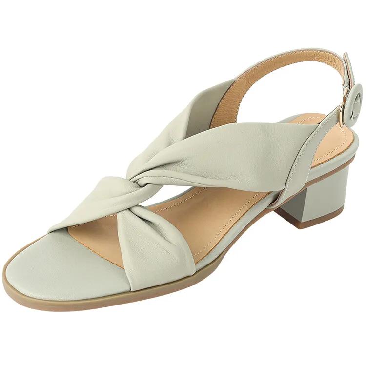 

Модная новая летняя обувь, сандалии с круглым носком, туфли на толстом каблуке для женщин, женские сандалии ручной работы, женская обувь, сандалии-гладиаторы с открытым носком 40 светло-синий