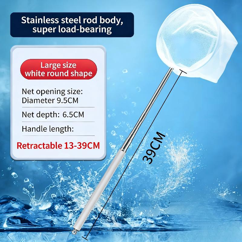 Fishing Landing Net Rustproof Corrosion Resistant Stainless Steel Fishing Net For Catchin Fish Shrimp Tank Aquarium Accessories