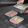 1Pc Stainless Steel Food Tray Containers Kitchen Tool Refrigerator Organizer Cake Fruits Vegetables Meat Storage Box