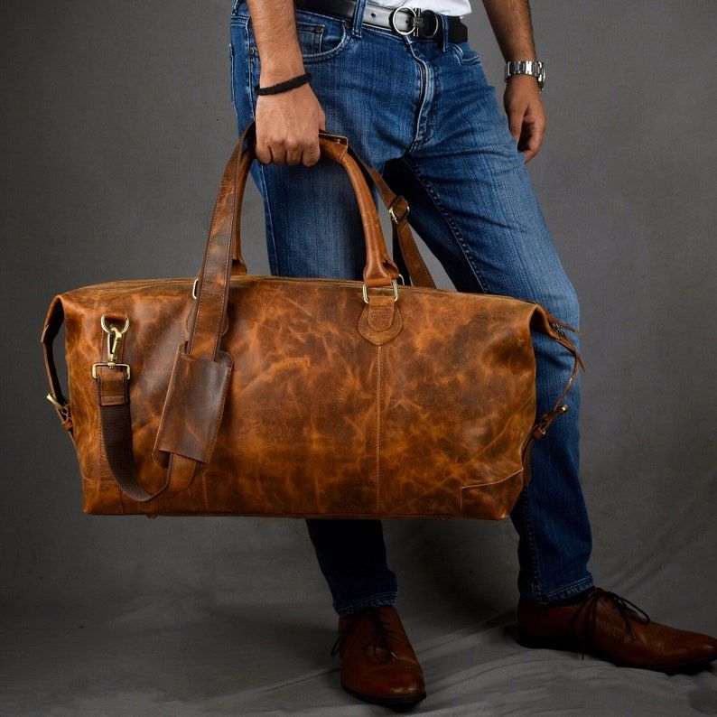 

кожаная дорожная сумка, кожаная сумка для выходных, кожаная сумка для выходных, кожаная дорожная сумка, кожаная сумка для ночевки, мужские дорожные сумки в подарок мужу на день святого Валентина 24 x 12 x 11 in