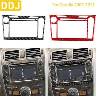 Pentru Toyota Corolla 2007 2008 2009 2010 2011 2012 2013 Accesorii Fibră de carbon Autocolant pentru cadru multimedia interioară