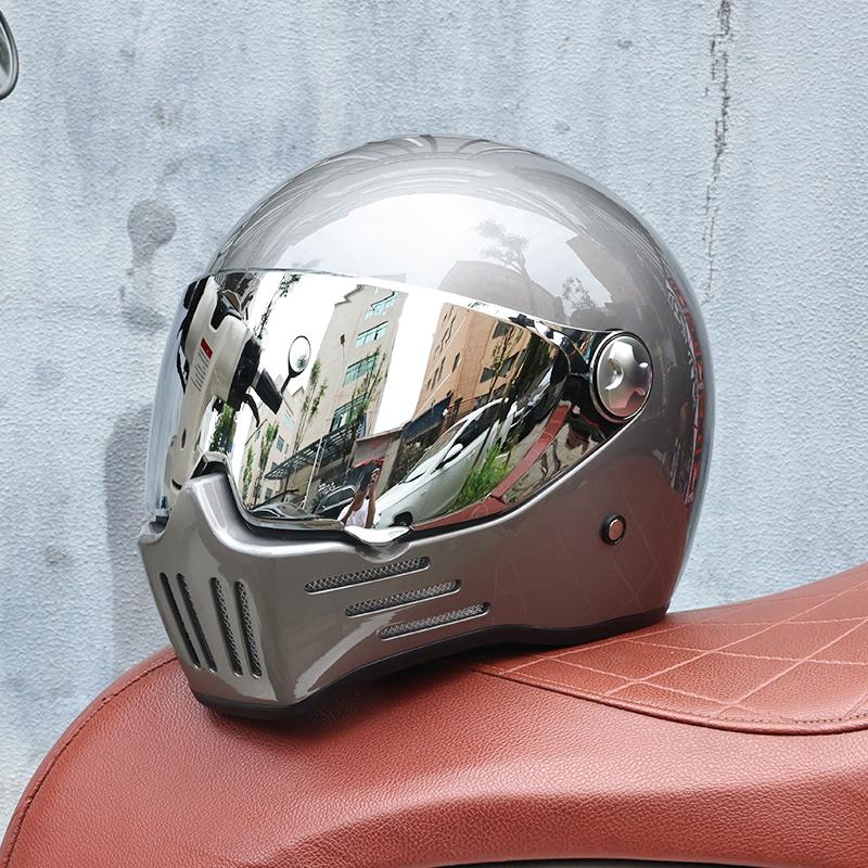 ORZ-728-Motorcycle Retro Cruise Helmet Fully Covered Personalized Pig Nose Full Helmet Casco Moto