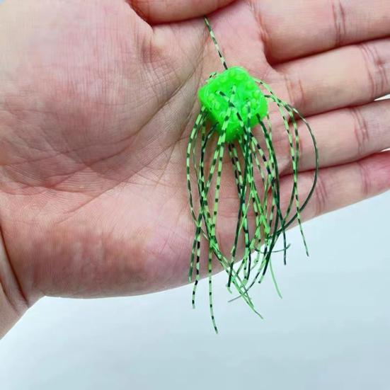 5 Stück 11 cm/4 g Weicher Würfelköder mit Rock Langsam sinkend Bunter PVC Künstlicher Würfelköder Süßwasser Salzwasser Barsch Wels Lachs Angelzubehör