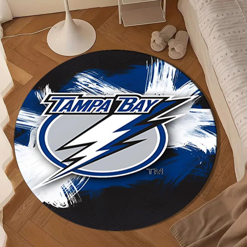 Tampa Bay Hockey Round Rug for Livingroom,Bedroom, Palyroom, Chair Rug, Area rug, Circle Carpet, Large Size Decor Fan Christmas gift