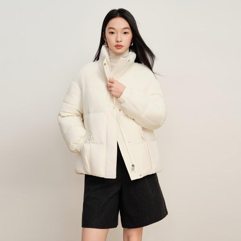 Elva' Island Women's Stand Collar Short Down Jacket