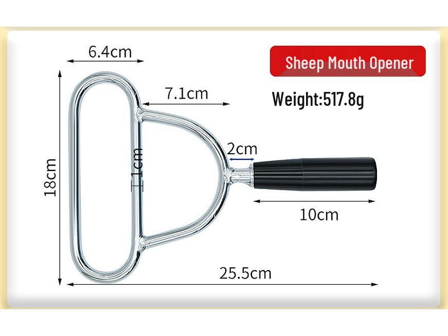 Metal Mouth Opener for Veterinary Use: Pig, Cattle, Sheep
