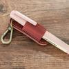 Luxury Pen Holder Keychain Portable Pen Pouch Keychain Genuine Leather Pen Case  School Supplies