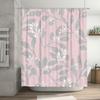 Lebendige Botanik Gedruckter Wasserdichter Duschvorhang Grün Rosa Floral Dekorative Badezimmeraccessoires Für Heimdekoration Im Badezi