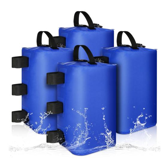 4Pcs 10L Canopy Water Weight Bag Waterproof Windproof Rectangle Heavy Duty Popping Canopy