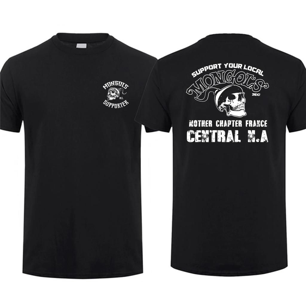 Erstaunliche T-Shirts Herren T-Shirt Lässig Übergroß Essential Mongols Logo Motorrad Union T-Shirt Herren T-Shirts Grafik Streetwear S-3XL