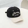 Children Baseball Cap Letters Embroidery Fashion Spring Summer Cap for Kids Boy Girl Sun Hats 52-54cm Bicolor Cotton