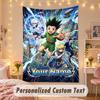 Custom Personalized Tapestry,Hunter × Hunter Print Custom Name Text Wall Art Hanging for Bedroom