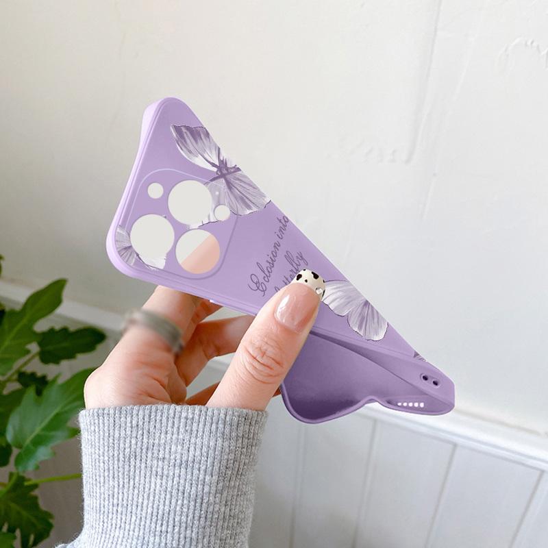 Měkký kryt na telefon s motýlkem pro iPhone 16 15 Pro Max 14 13 Samsung S24 S23 FE S22 Ultra A54 A53 Xiaomi 13T Redmi Note 12 11 TPU pouzdro odolné proti nárazům