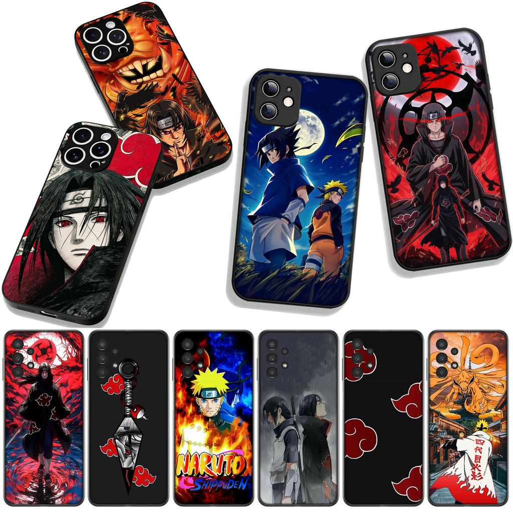 for Samsung Galaxy A25 A37 A57 A12 A14 A50 A51 A70 A71 A72 A21S A04 Note 20 9 8 10 Case Akatsuki Narutos Itachi Uchiha Sasuke