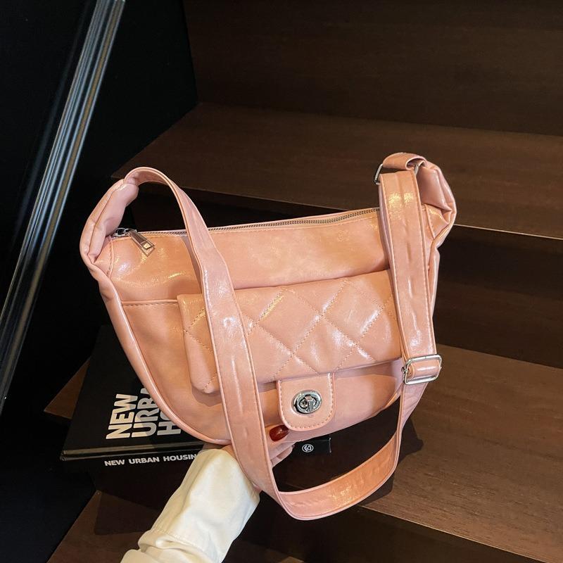 

Трендовая универсальная наплечная сумка весна новая ретро сумка-подмышка модная повседневная сумка-седло розовый