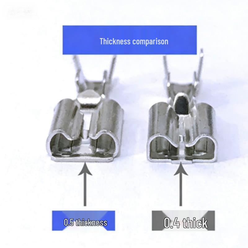 6.3mm Self-Locking Male-Female Electric Vehicle Spade Terminal Connector