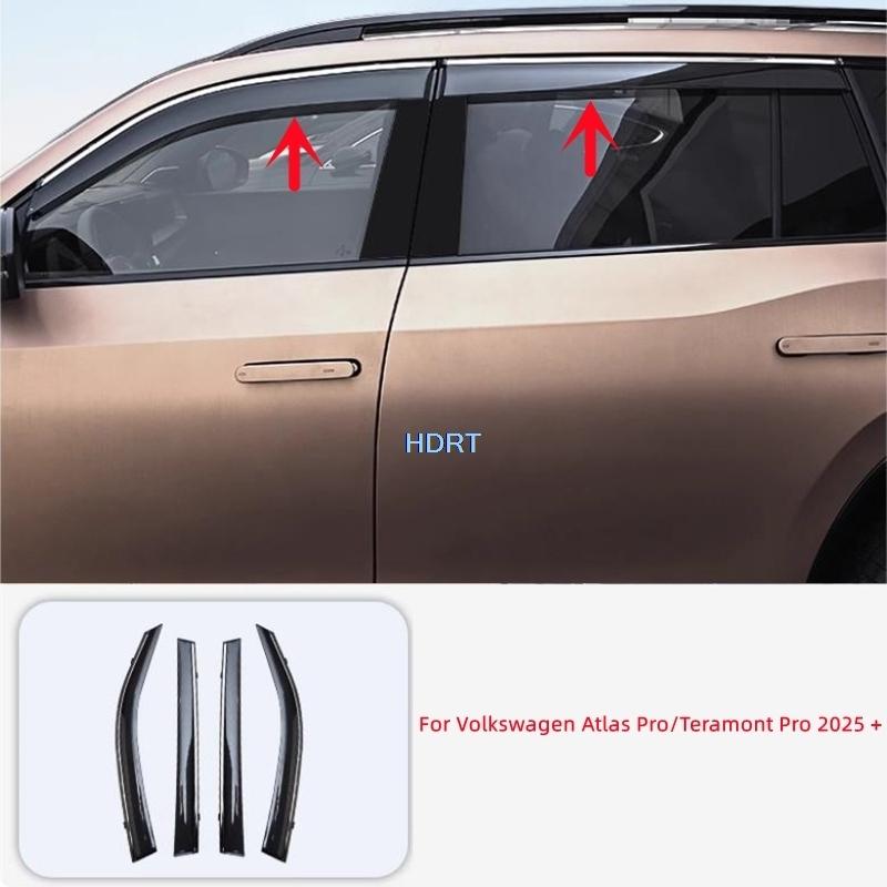 Для Volkswagen Atlas Pro/Teramont Pro 2025+ Автомобильные Дефлекторы на Окна Козырьки Защита от Солнца и Дождя Погодный Щит Навес Укрытие Чехол