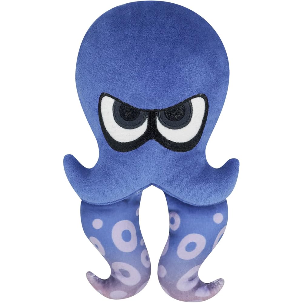 San-ei Trading Splatoon 3 All Star Collection Octopus Plush Toy Blue 10.5x6x22cm