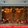 1Pcs Retro Wooden Gate Christmas Trees Decoration Background Winter Backdrop For Photo Studio Photo Booth Party
