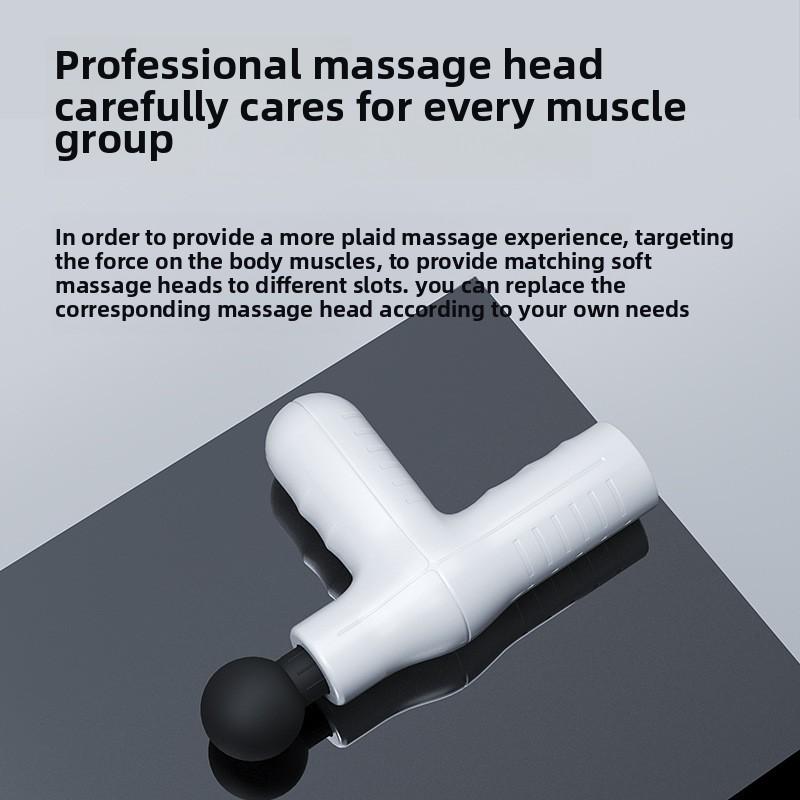 Mini Faszienpistole Doppelgriff 4 Massageköpfe Elektrisches Massagegerät Entspannende Muskelmassagepistole