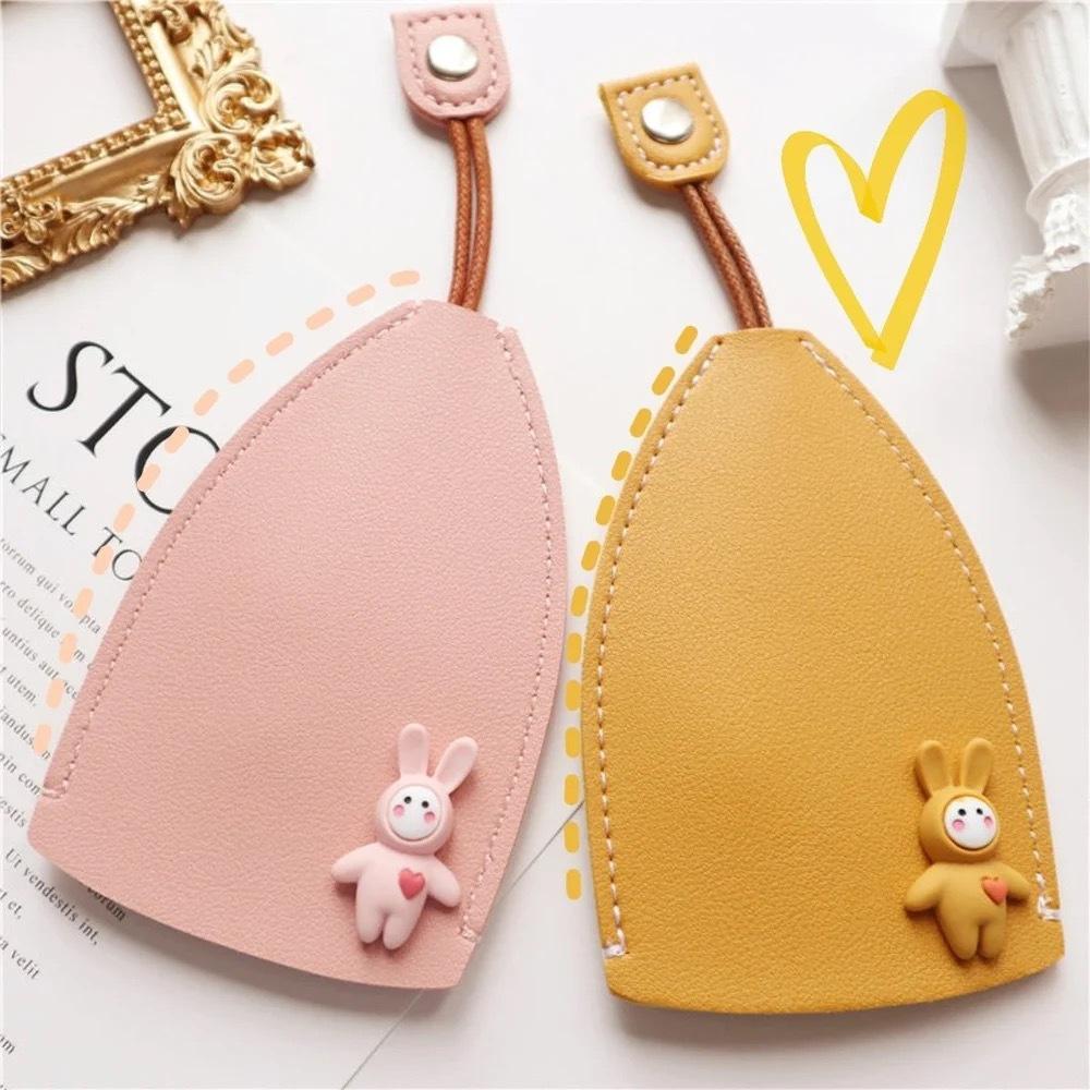 New Lovely Rabbit Car Key Holder Case Women Girls Pull Type Key Bag PU Leather Key Wallets Housekeepers Keychain Pouch Organizer