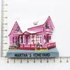 Villa Architecture Refrigerator Fridge Magnet Sticker 3D Handmade Resin Travel Gift Souvenir Collection Home Decoration