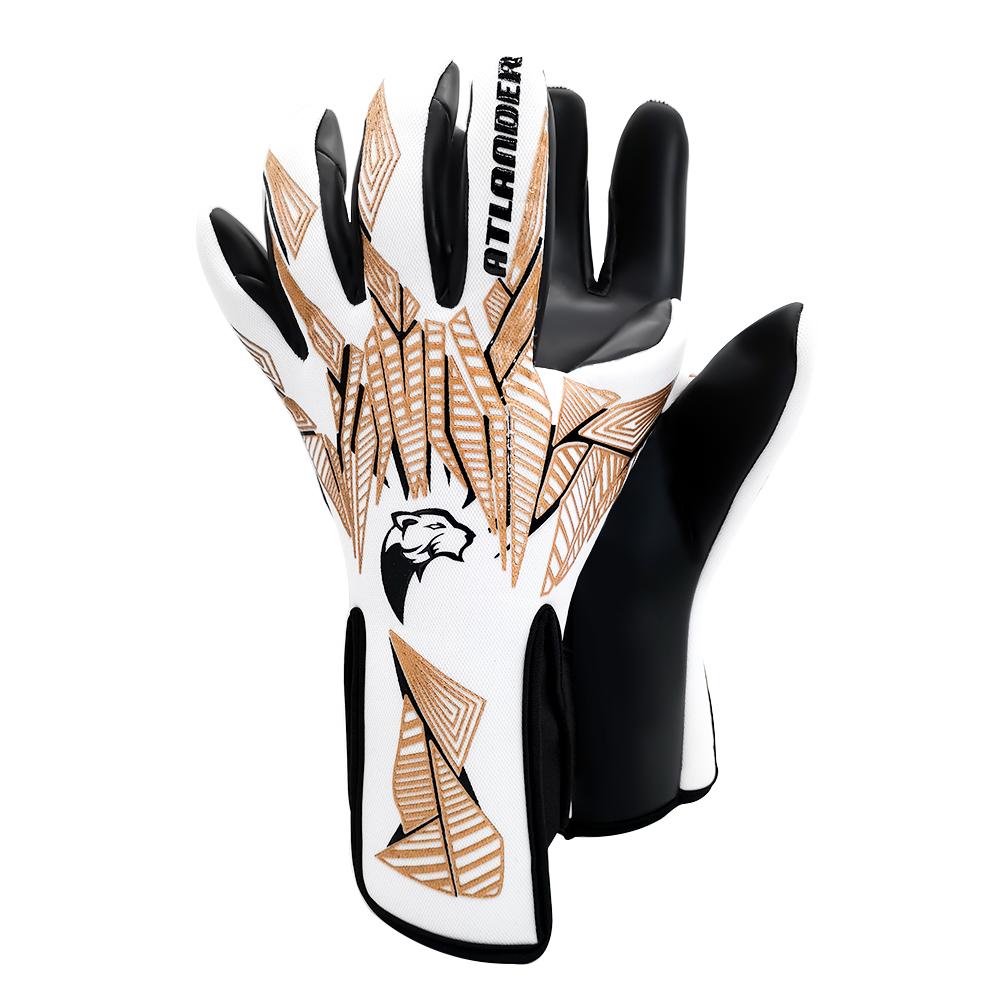 

Футбольные вратарские перчатки для детей и взрослых, футбольные перчатки из утолщенного латекса с сильным захватом для тренировок и матчей, детские вратарские прочные перчатки Size 6 белый