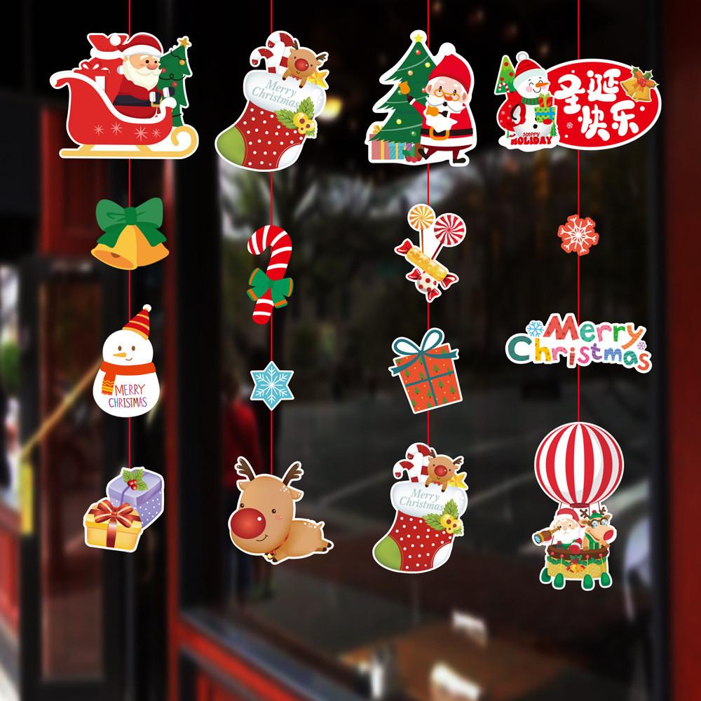 Cartoon Style Paper Christmas Hanging Decor For Cheerful Holiday Displays