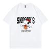 Snoopy Peanuts Pink Unisex Women Tshirt Summer Short Sleeve Cotton Unisex Tee Shirt Tops Cartoon Anime Fashion Clothes Tops