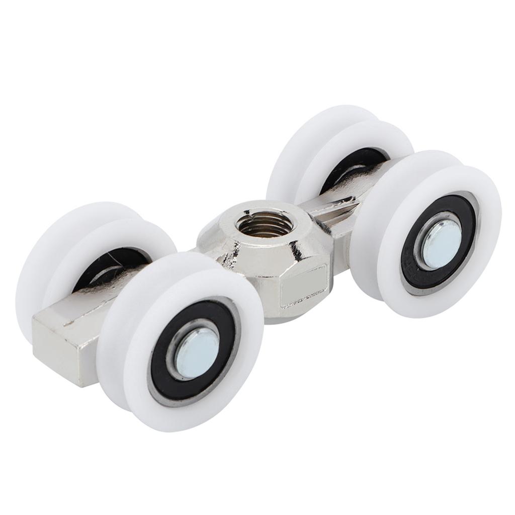 Sliding Door Roller Slider Overhead Door Rollers Bearings 4 Wheels Hanging Wheels for Furniture