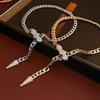 Europäische und amerikanische Schlangenhalskette mit Diamanten: Schicke Schlüsselbeinkette mit einzigartigem Stil