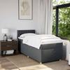 Maison Exclusive - Sommier à lattes de lit avec matelas Gris foncé 80x200 cm Tissu
