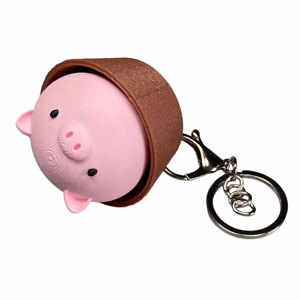 3D Printed Button Clicker Keyring Kawaii Funny Fidget Toy Sensory Clicker Toys Kids Toy with Keyring