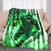 1PC Custom Name American Football Player flannel blanket versatile, all-season throw suitable for the living room, bedroom, camping, travel, and gift