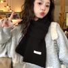 2025 Autumn And Winter  Korean Version Ing Style Solid Color Scarf Student Warm Knitted Versatile Couple Scarf