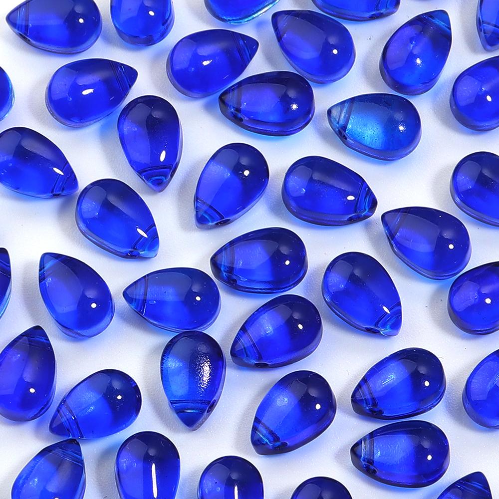 50pcs/lot 9x6mm Droplet Shaped Lampwork Beads Colorful Loose Spacer Glass Seed Beads For DIY Charm Necklace Earrings Accessories