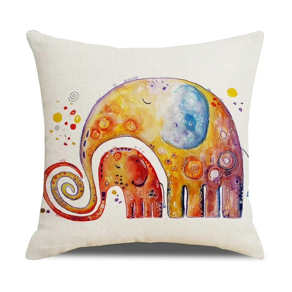 

Милая мультяшная наволочка с принтом животных, мягкая и уютная наволочка, домашний декор со съемным наполнителем, декор для дивана (Нет подушки) 66x66cm