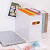 Collapsible File Box With Metal Handle Space Coverless Design Saving Storage Box File Organizer For Notebooks Magazines Documents