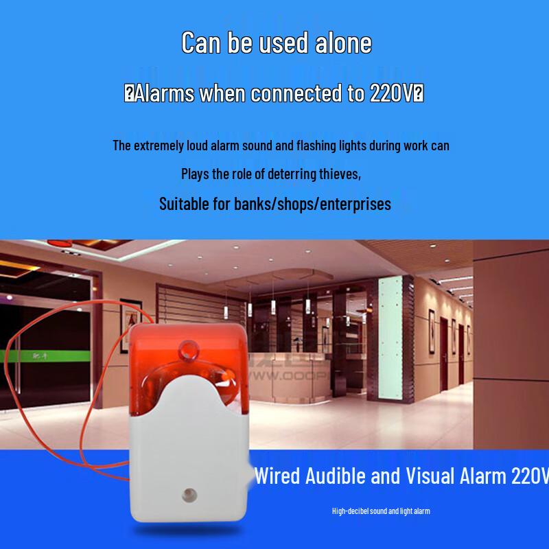 Allarme sonoro e luminoso cablato Anzhiyi 220V