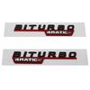 2pcs Car Fender Side Emblem Sticker Body Badge for Mercedes Benz BITURBO 4MATIC 2017-2021 W221 W212 W205 W211 W210 GLC B200 AT1