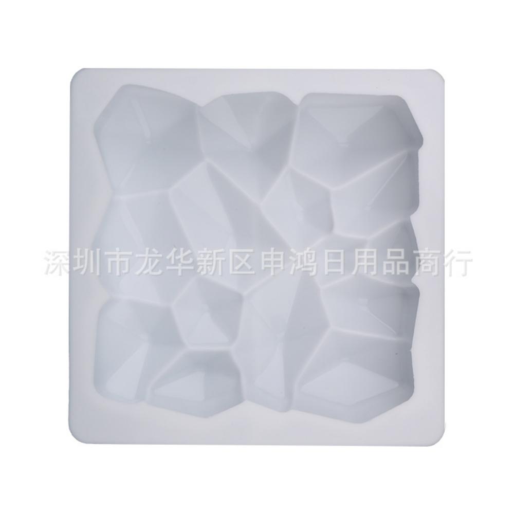 Square Rock Mousse Cake Silicone Mold Round Dessert Mold DIY