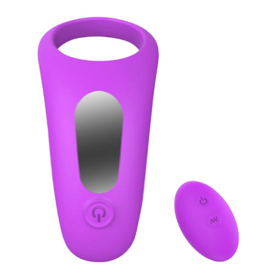 Wireless Remote Control Vibrating Cock Ring Multi-Speed Delay Ring Silicone Body-Safe Waterproof Discreet Adult Toy for Couples